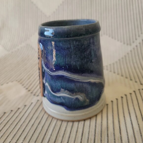 Whitefish Mt Pottery Hidden Moose Lodge Handmade Ceramic Coffee Mug - Picture 2 of 6